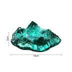 Ashtray | Crystal Glass & Glacier Pattern | 18 x 6 cm