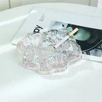 Ashtray | Crystal Glass & Glacier Pattern | 18 x 6 cm
