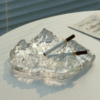 Ashtray | Crystal Glass & Glacier Pattern | 18 x 6 cm