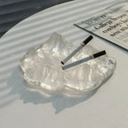 Ashtray | Crystal Glass & Glacier Pattern | 18 x 6 cm