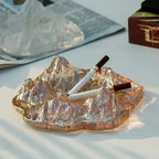 Ashtray | Crystal Glass & Glacier Pattern | 18 x 6 cm