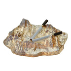 Ashtray | Crystal Glass & Glacier Pattern | 18 x 6 cm