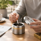 Ashtray | Stainless Steel Swivel Lid & Leak-Proof Base