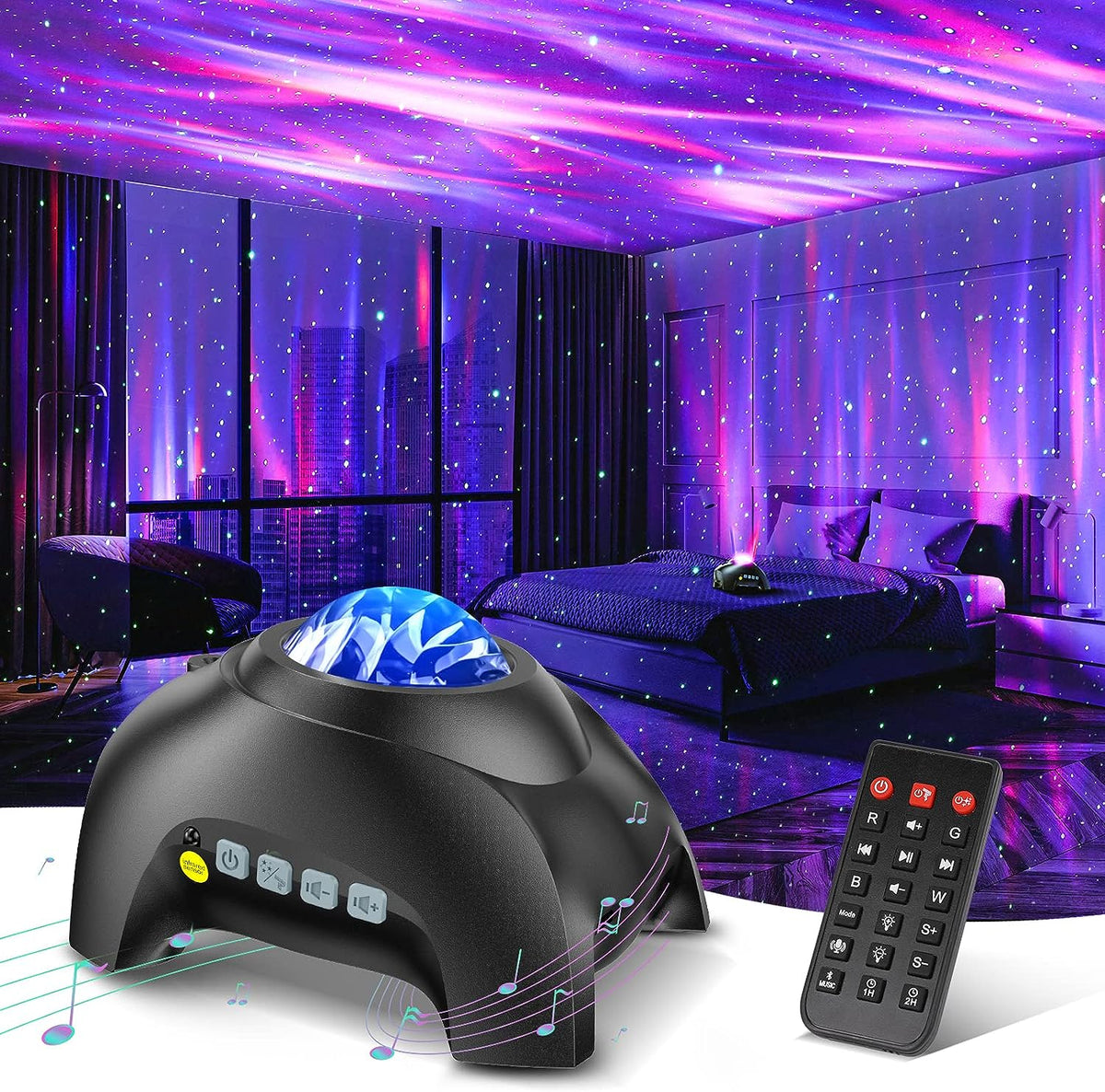 Aurora Northern Lights Projector | Dual-Lens & Bluetooth Speaker