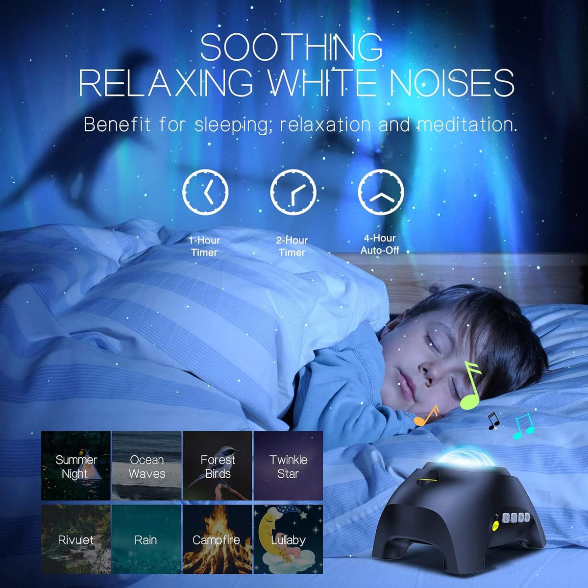 Aurora Northern Lights Projector | Dual-Lens & Bluetooth Speaker