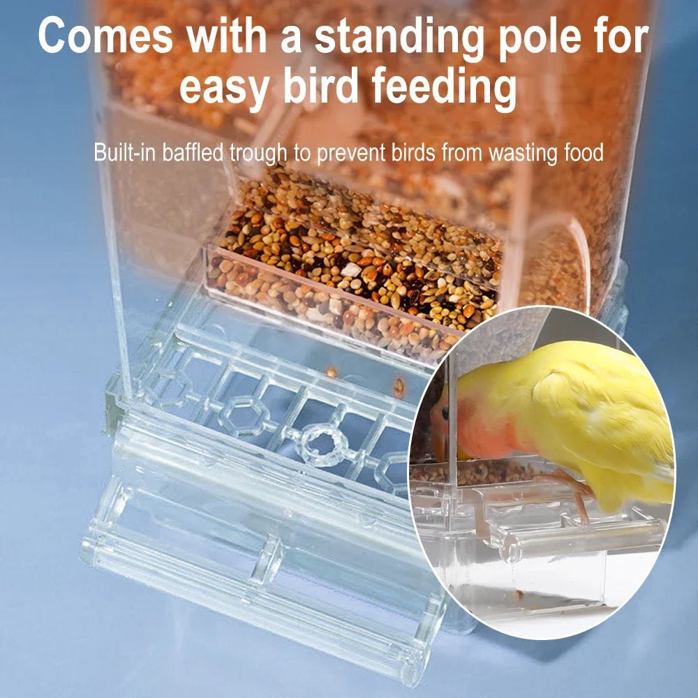Bird Feeder | Automatic Feed Flow & Spill-Proof | Weather-Resistant