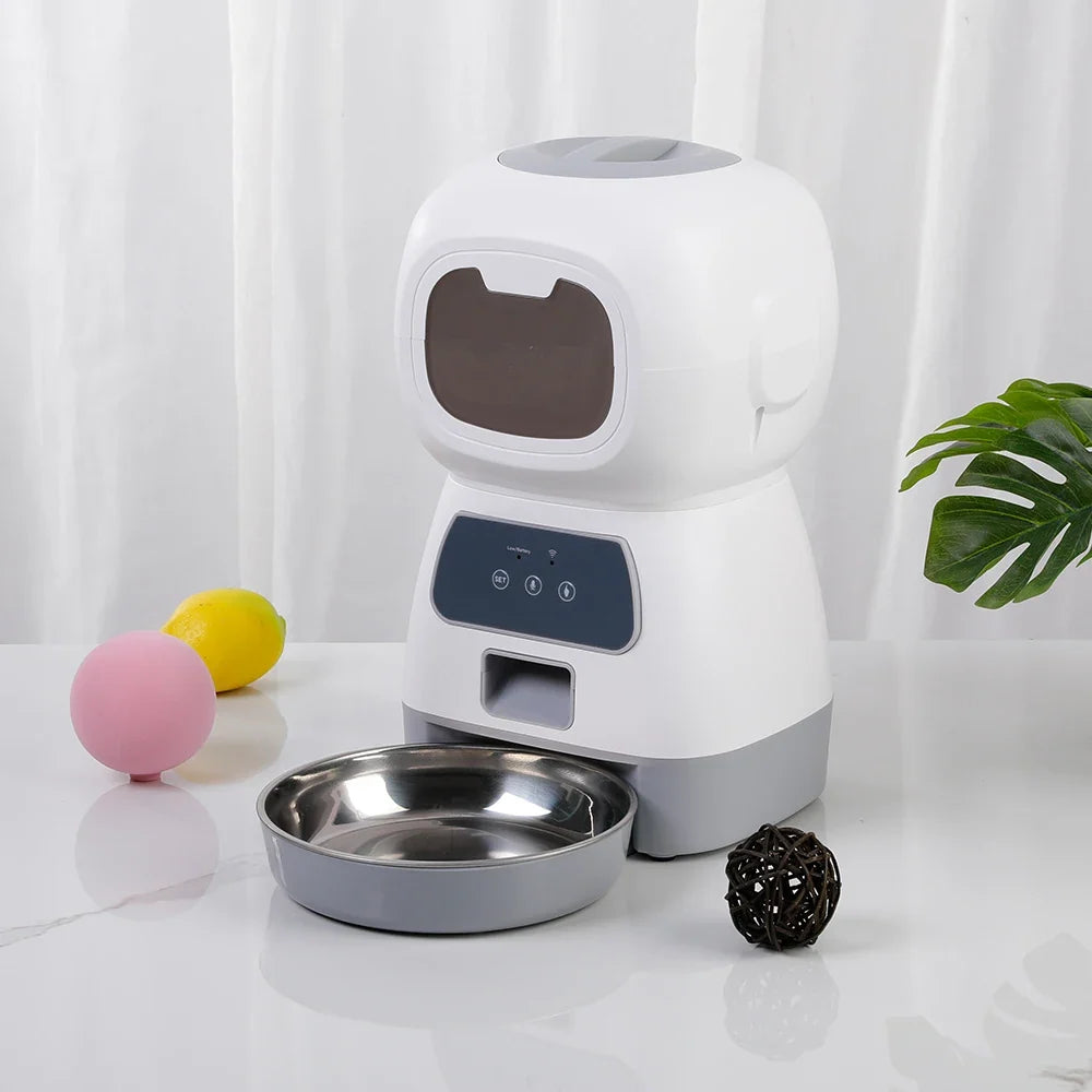 Automatic Pet Feeder | Wi-Fi Controlled, Programmable & Voice Recording | 3.5L