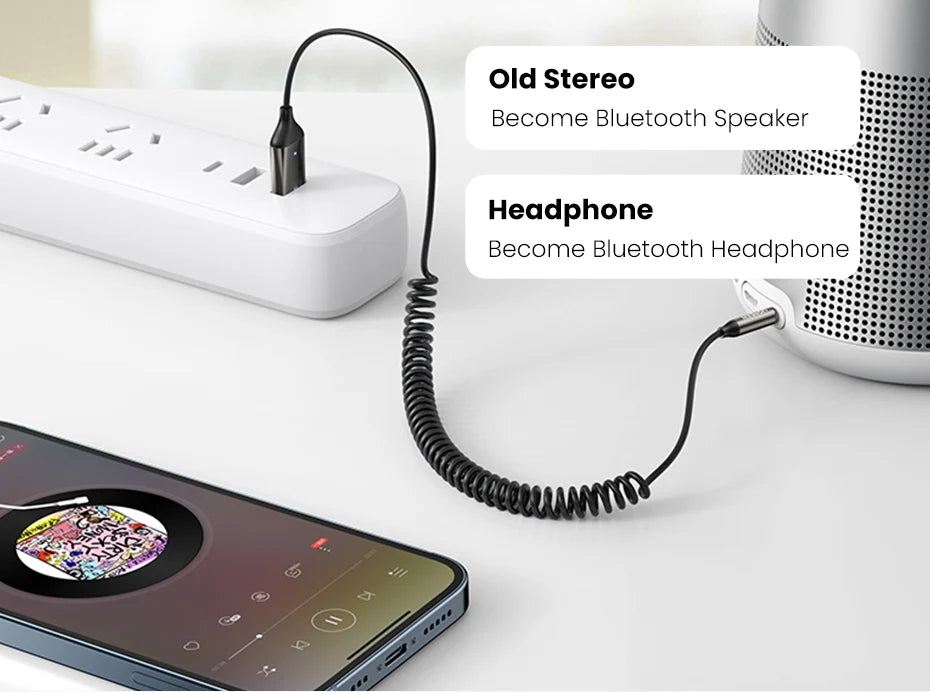 Aux Adapter | Bluetooth 5.3 & Hands-Free Calling