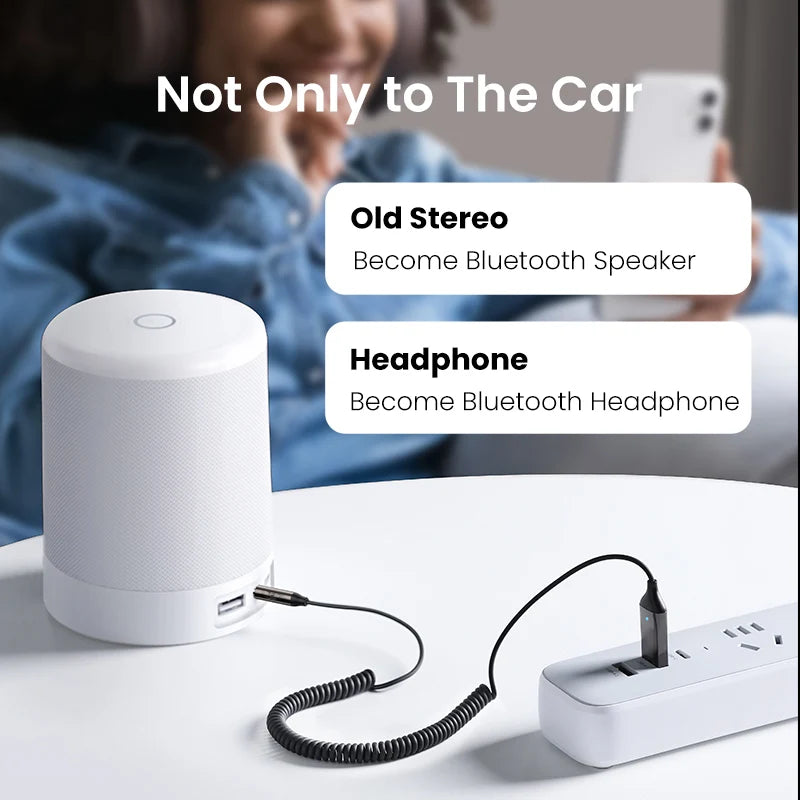 Aux Adapter | Bluetooth 5.3 & Hands-Free Calling