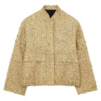 Aviator Jacket | Allover Sequin | Cropped Fit