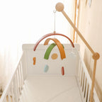 Baby Mobile | Natural Wood, Colorful Shapes & Gentle Sound
