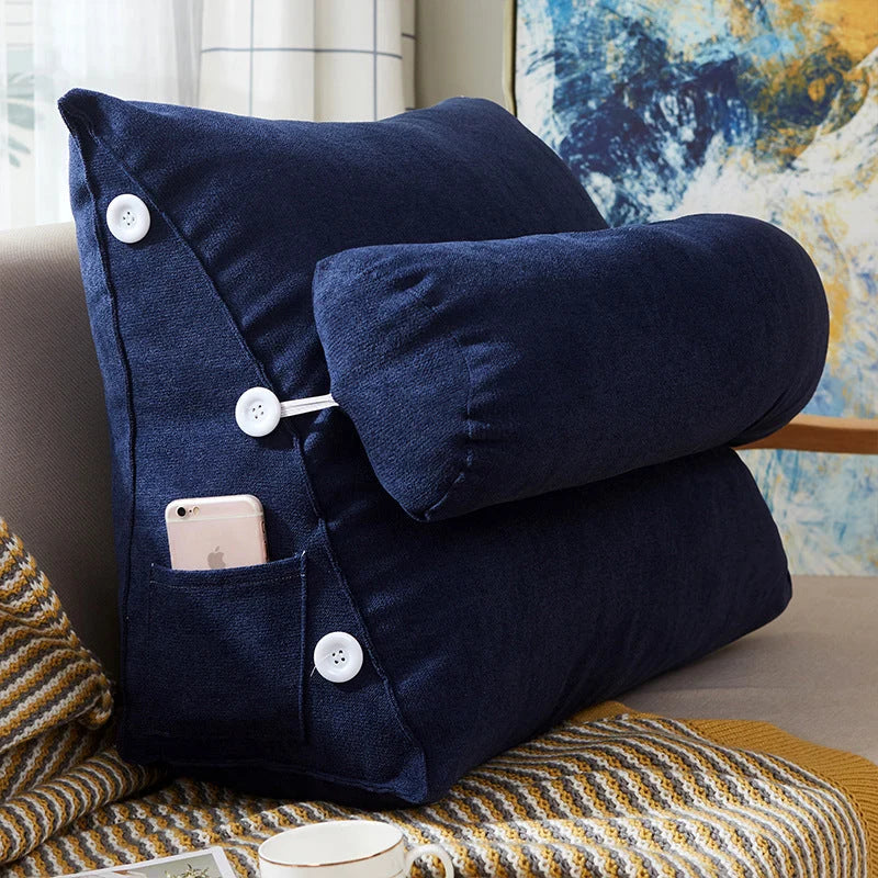 Back Wedge Pillow | Adjustable Ergonomic Support & Plush Cover