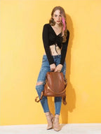 Backpack | Anti-Theft & Waterproof Synthetic Leather | 3-Way Convertible