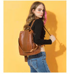 Backpack | Anti-Theft & Waterproof Synthetic Leather | 3-Way Convertible