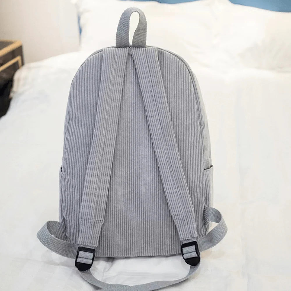 Backpack | Corduroy & Padded Laptop Compartment | Fits 14-Inch Laptop