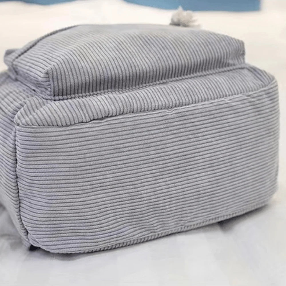 Backpack | Corduroy & Padded Laptop Compartment | Fits 14-Inch Laptop