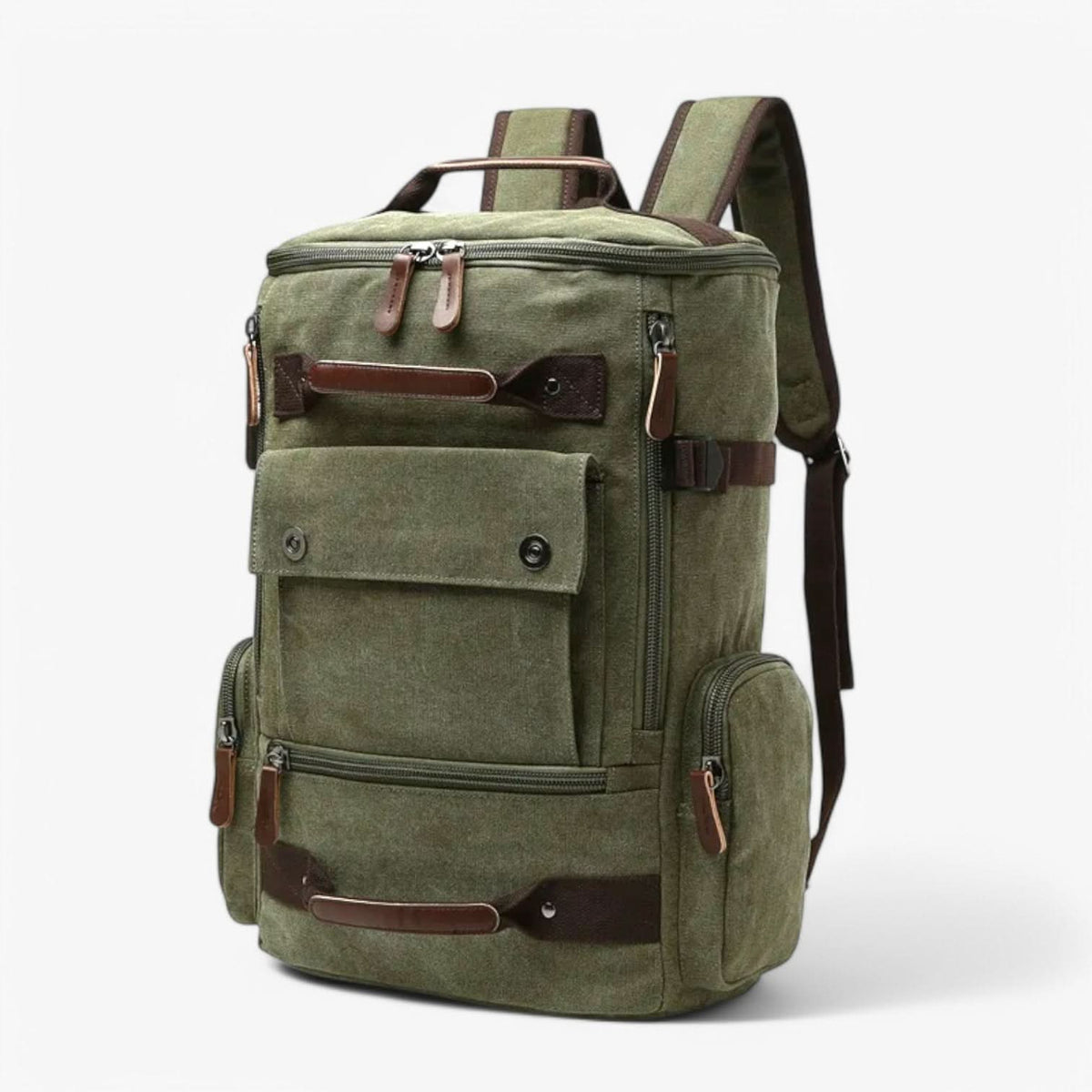 Backpack | Vintage Canvas & Ergonomic Straps | 15-Inch Laptop Compartment