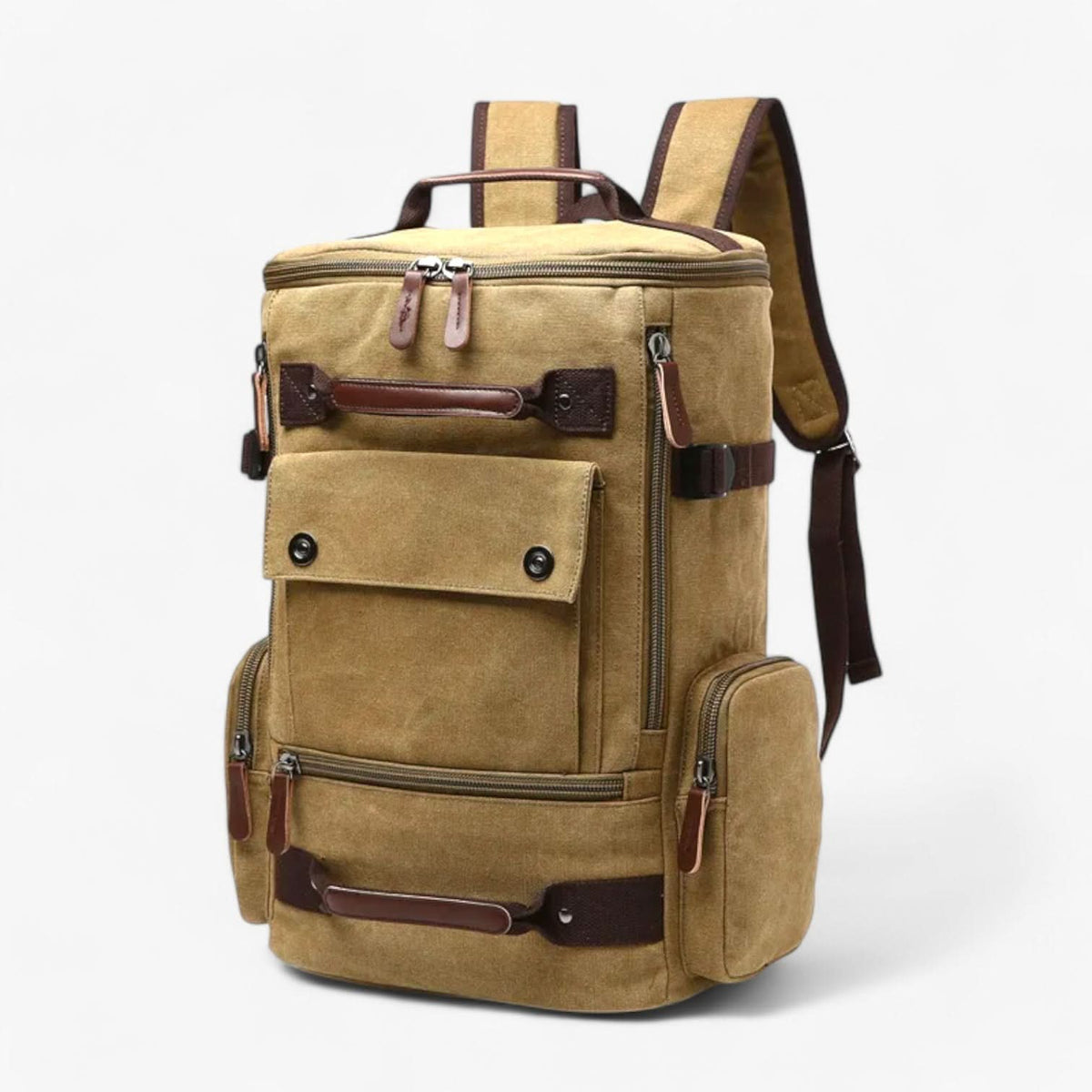 Backpack | Vintage Canvas & Ergonomic Straps | 15-Inch Laptop Compartment