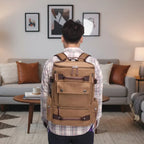 Backpack | Vintage Canvas & Ergonomic Straps | 15-Inch Laptop Compartment
