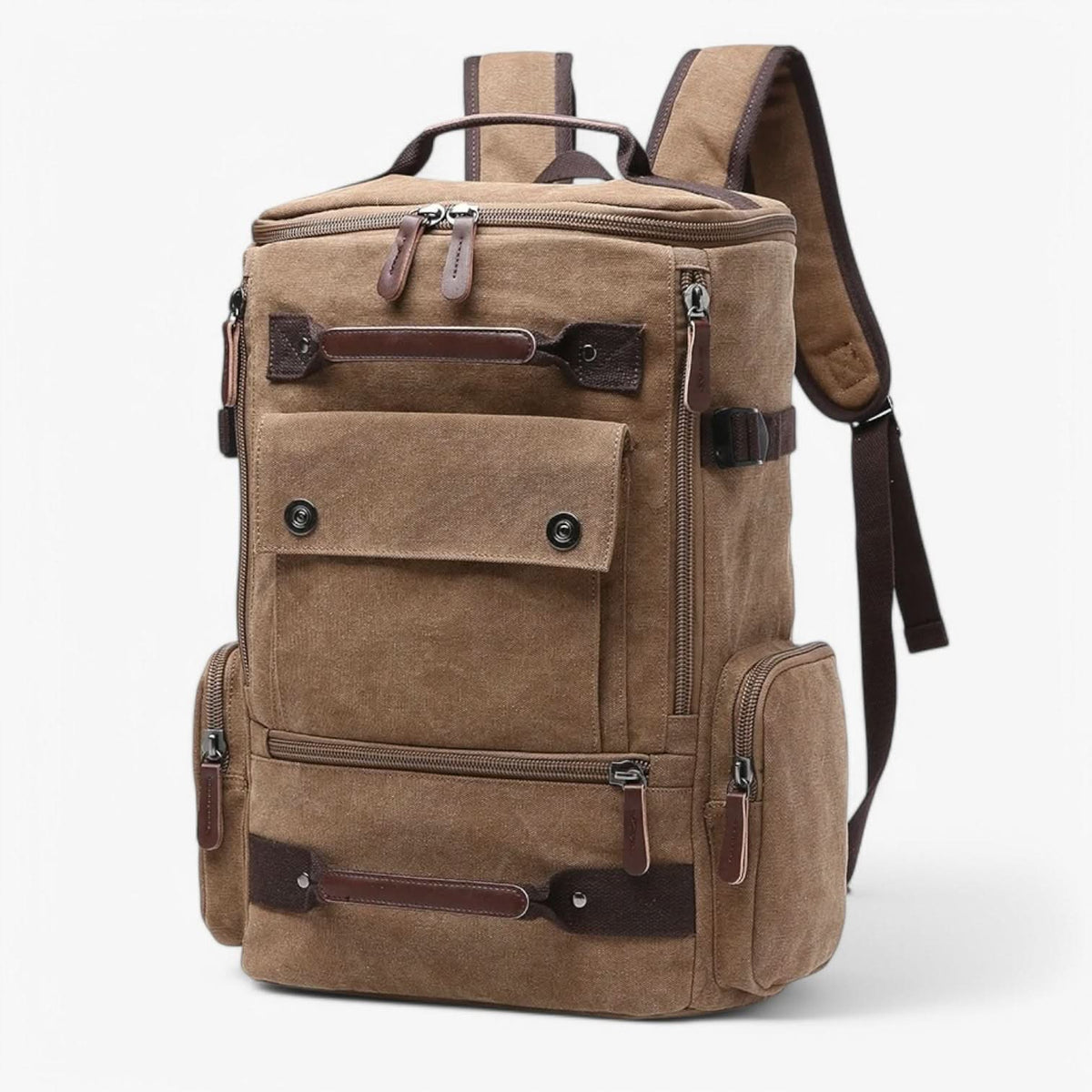 Backpack | Vintage Canvas & Ergonomic Straps | 15-Inch Laptop Compartment