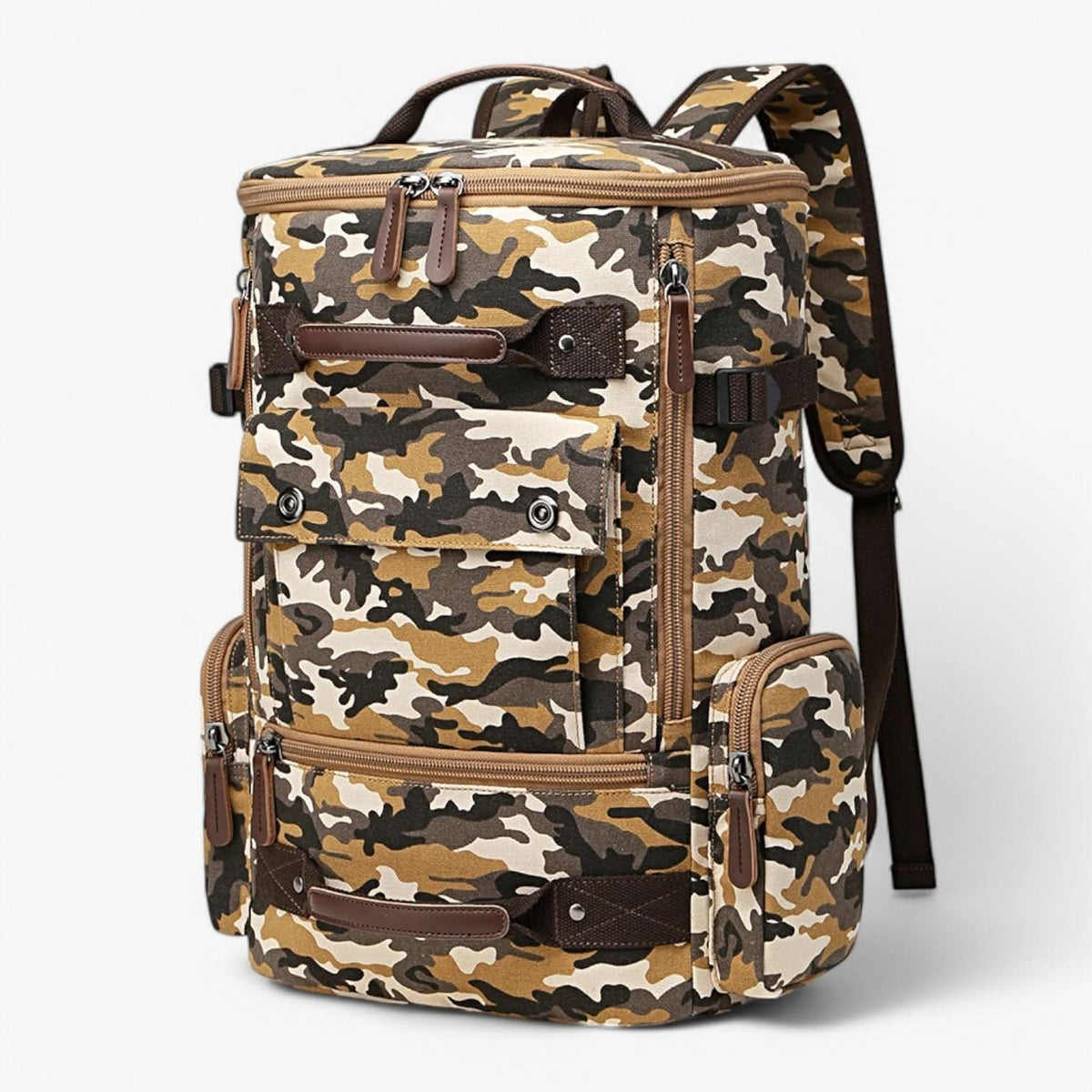 Backpack | Vintage Canvas & Ergonomic Straps | 15-Inch Laptop Compartment