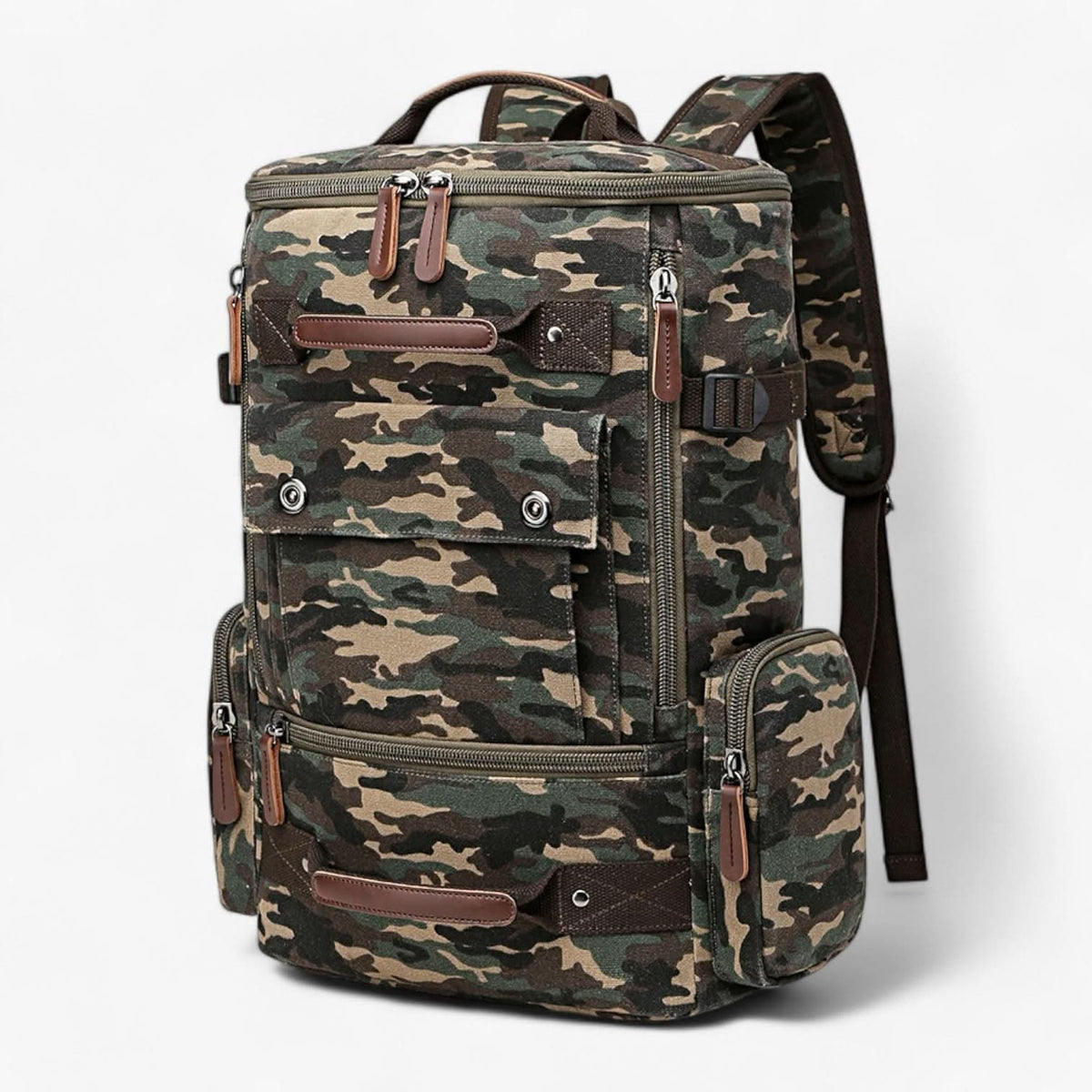 Backpack | Vintage Canvas & Ergonomic Straps | 15-Inch Laptop Compartment