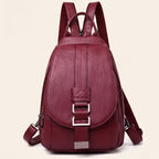 Backpack | Water-Resistant Sheepskin Leather & Anti-Theft Back Pocket
