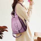 Backpack | Water-Resistant Sheepskin Leather & Anti-Theft Back Pocket