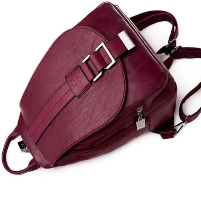 Backpack | Water-Resistant Sheepskin Leather & Anti-Theft Back Pocket