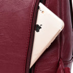 Backpack | Water-Resistant Sheepskin Leather & Anti-Theft Back Pocket