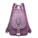 Backpack | Water-Resistant Sheepskin Leather & Anti-Theft Back Pocket
