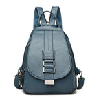 Backpack | Water-Resistant Sheepskin Leather & Anti-Theft Back Pocket