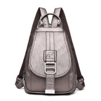 Backpack | Water-Resistant Sheepskin Leather & Anti-Theft Back Pocket