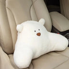Backrest Cushion | Teddy-Shaped Ergonomic Lumbar Support | 20 x 11.8 in