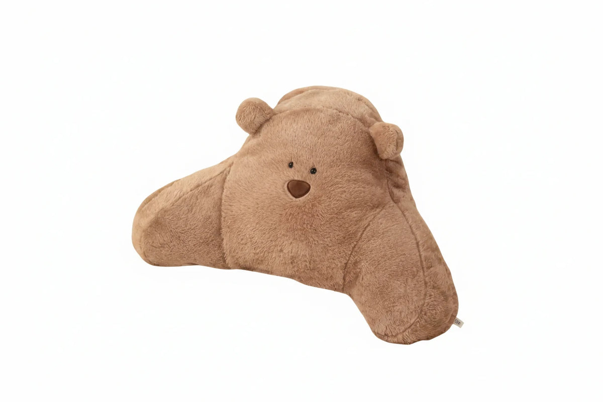 Backrest Cushion | Teddy-Shaped Ergonomic Lumbar Support | 20 x 11.8 in