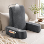 Backrest Massager | Vibrating & Optional Warmth | Foldable With Side Pockets