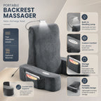 Backrest Massager | Vibrating & Optional Warmth | Foldable With Side Pockets
