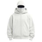Balaclava Hoodie | Full-Zip Knit Polyester | Double Hood & Face Coverage