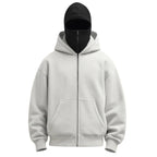 Balaclava Hoodie | Full-Zip Knit Polyester | Double Hood & Face Coverage