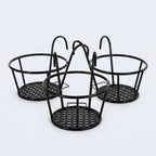 Balcony Pot Holder | Hook-On No-Drill Design | 3-Pack