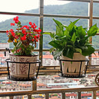 Balcony Pot Holder | Space-Saving Rail Mount | Set of 3