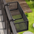 Balcony Rail Planter Box | Clamp-On Rail-Mount & Ventilated Mesh