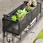 Balcony Rail Planter Box | Clamp-On Rail-Mount & Ventilated Mesh