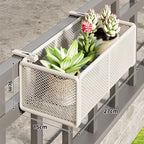Balcony Rail Planter Box | Clamp-On Rail-Mount & Ventilated Mesh