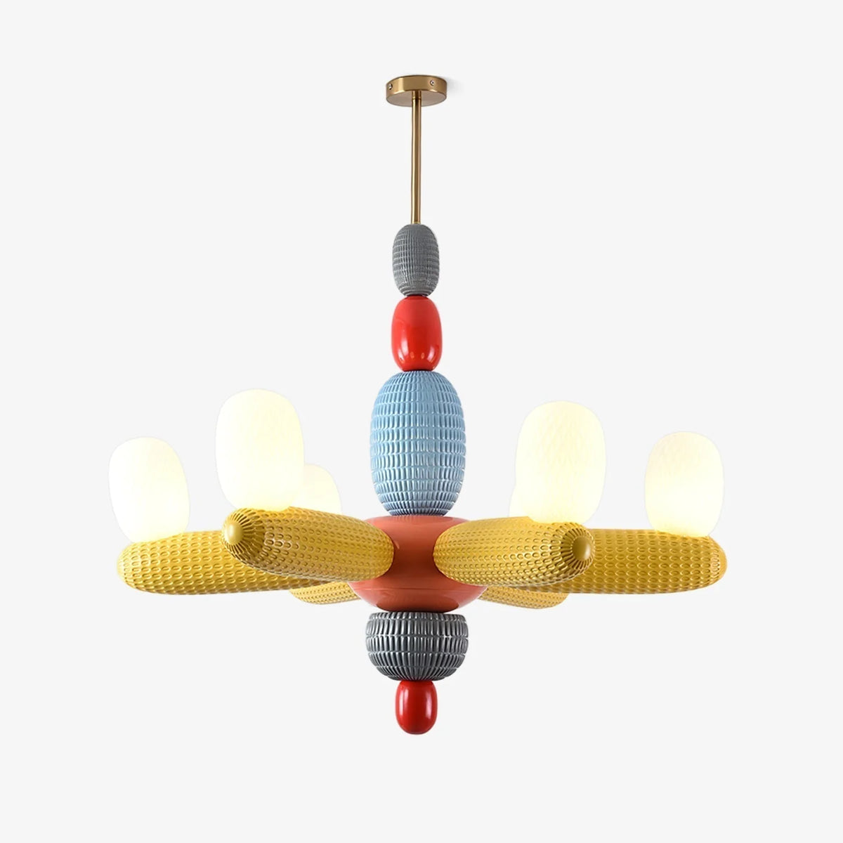 Balloon Chandelier | Iron Frame & Glass Shades | 96 cm Diameter