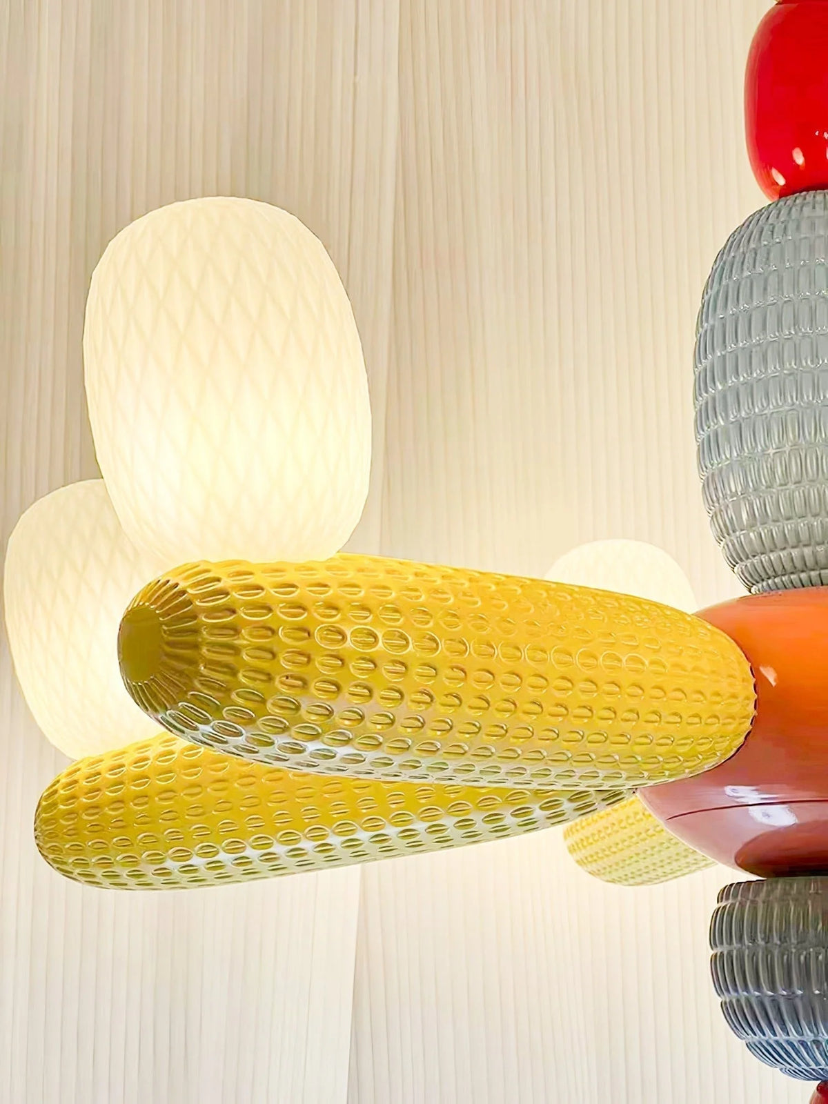 Balloon Chandelier | Iron Frame & Glass Shades | 96 cm Diameter