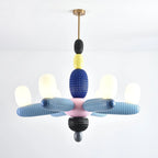 Balloon Chandelier | Iron Frame & Glass Shades | 96 cm Diameter