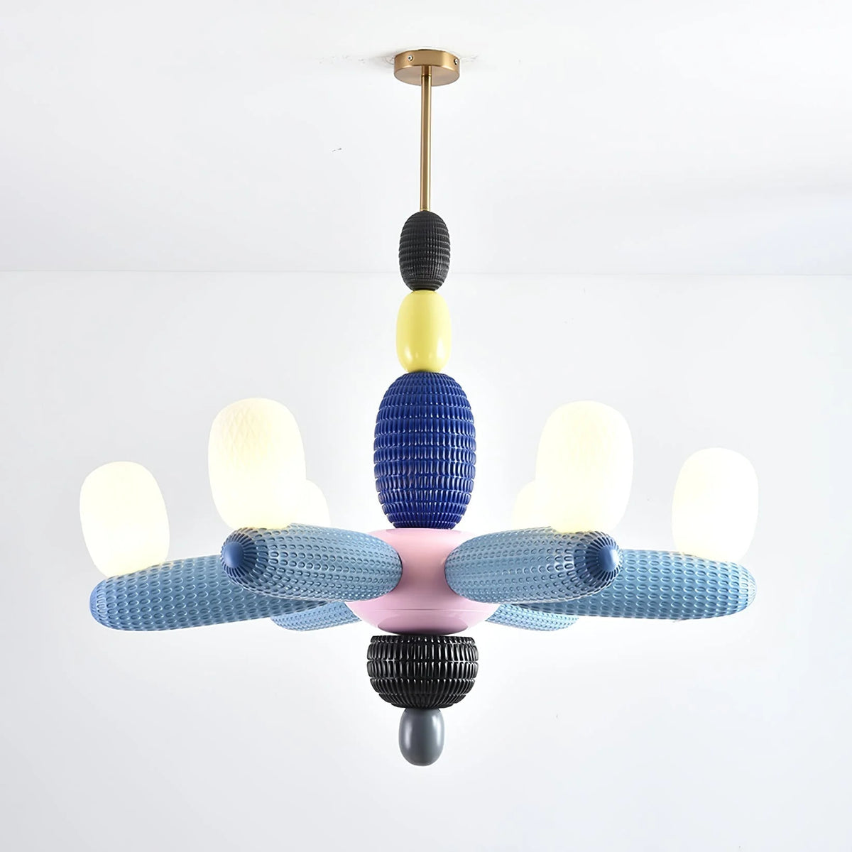 Balloon Chandelier | Iron Frame & Glass Shades | 96 cm Diameter