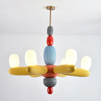 Balloon Chandelier | Iron Frame & Glass Shades | 96 cm Diameter