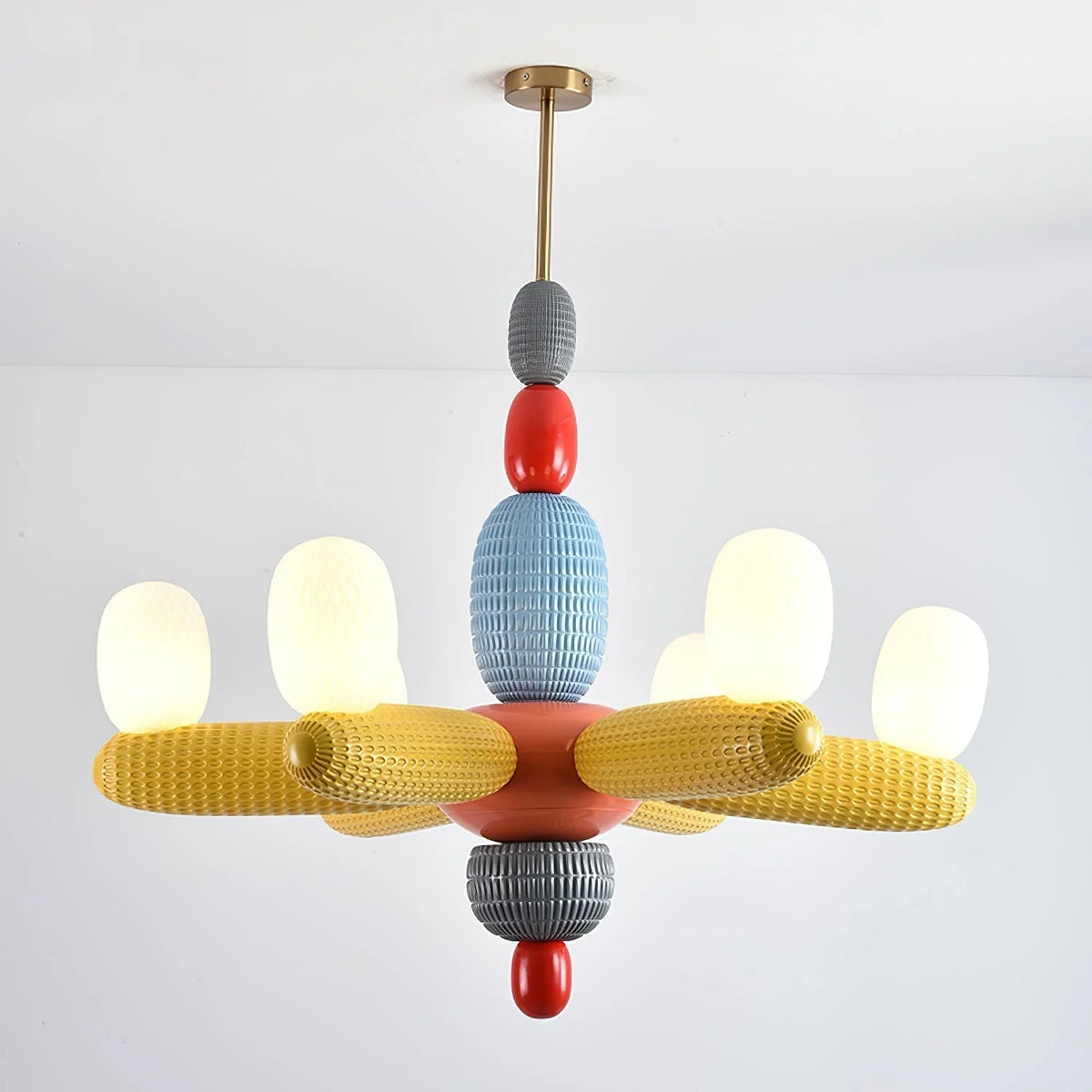 Balloon Chandelier | Iron Frame & Glass Shades | 96 cm Diameter